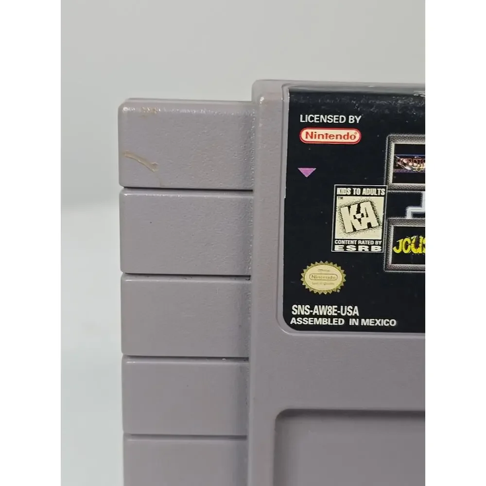 Super Nintendo SNES Game Williams Arcades Greatest Hits 1991 Tested & Works